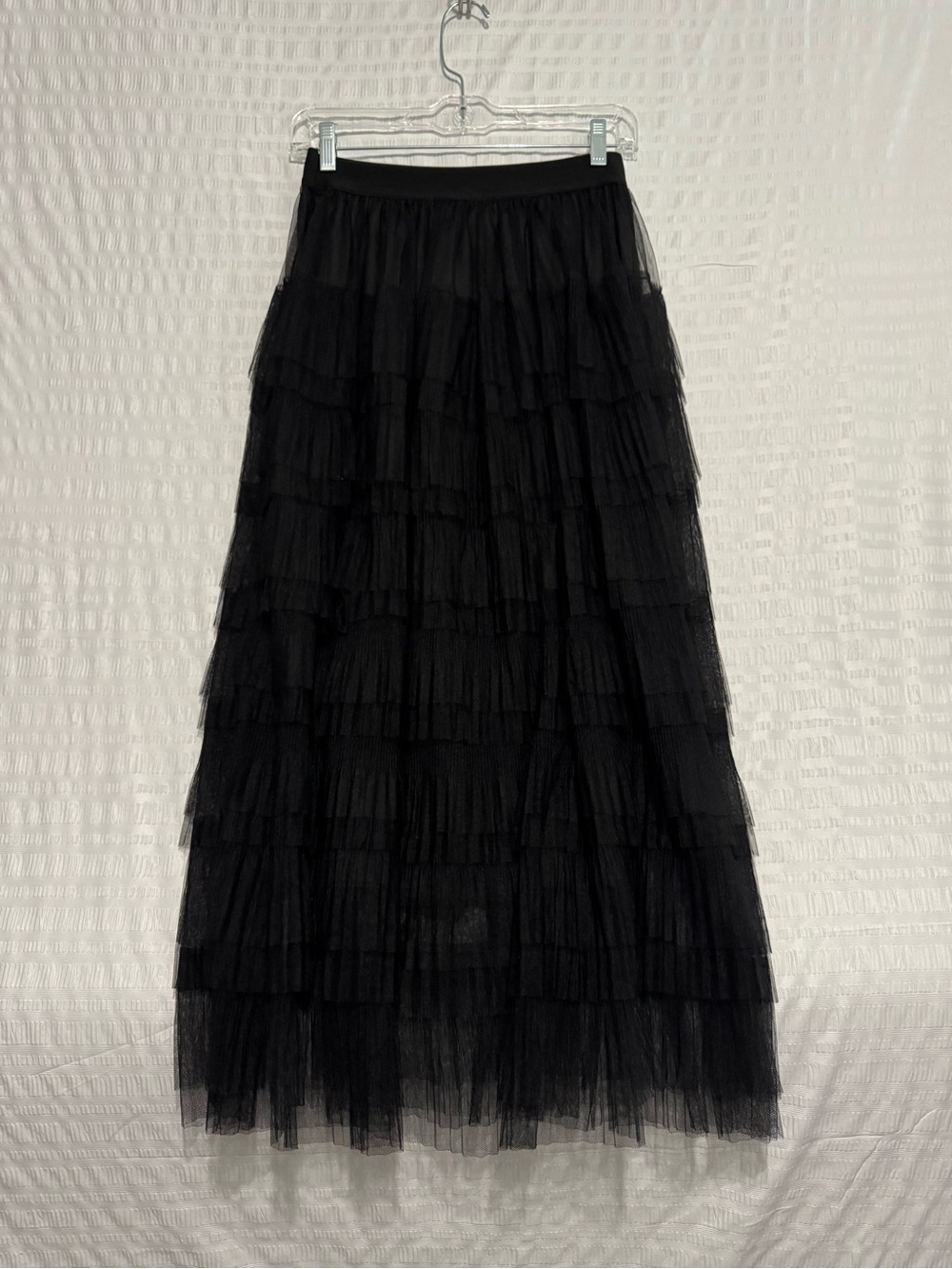 Studio West Black Layered Tulle Maxi Skirt Small New with Tags
